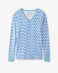 Blue Rainbows Women's Pajama Top