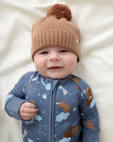Chestnut Brown Sweater Beanie Hat