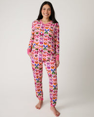 Flutter Garden Women's Long Sleeve Pajama Top
