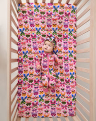 Flutter Garden Fitted Crib Sheet