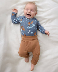 Chestnut Brown Fold Over Legging