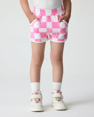 Cheery Checks Pink Dolphin Shorts