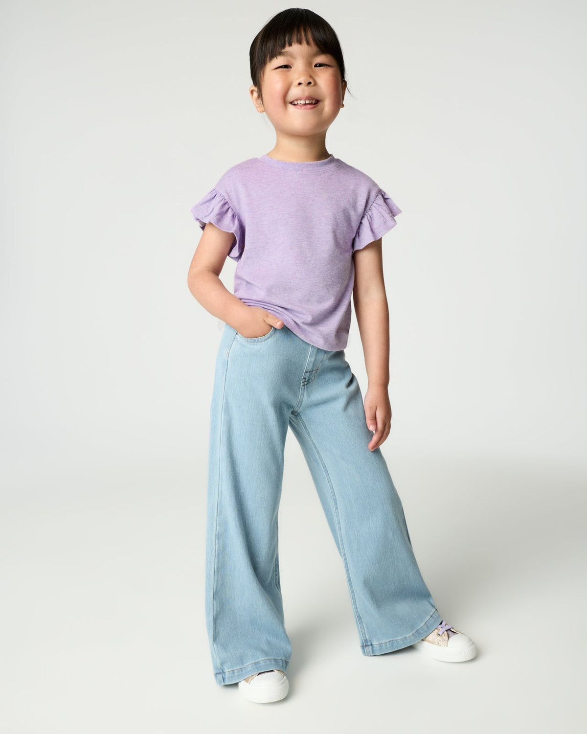 Heather Lavender Flutter Tee