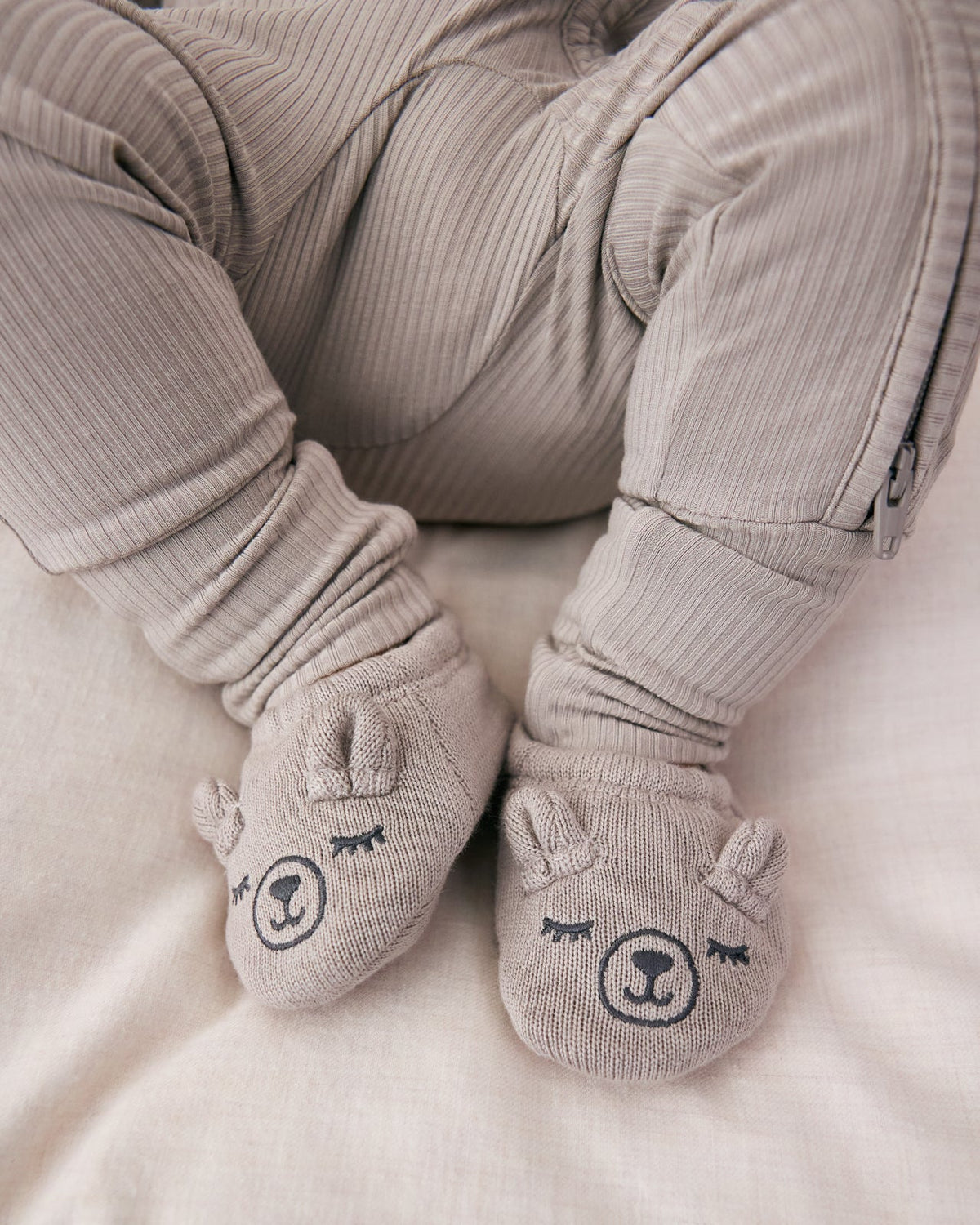 Dove Gray Bear Booties