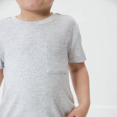 Light Heather Gray Relaxed Pocket Tee