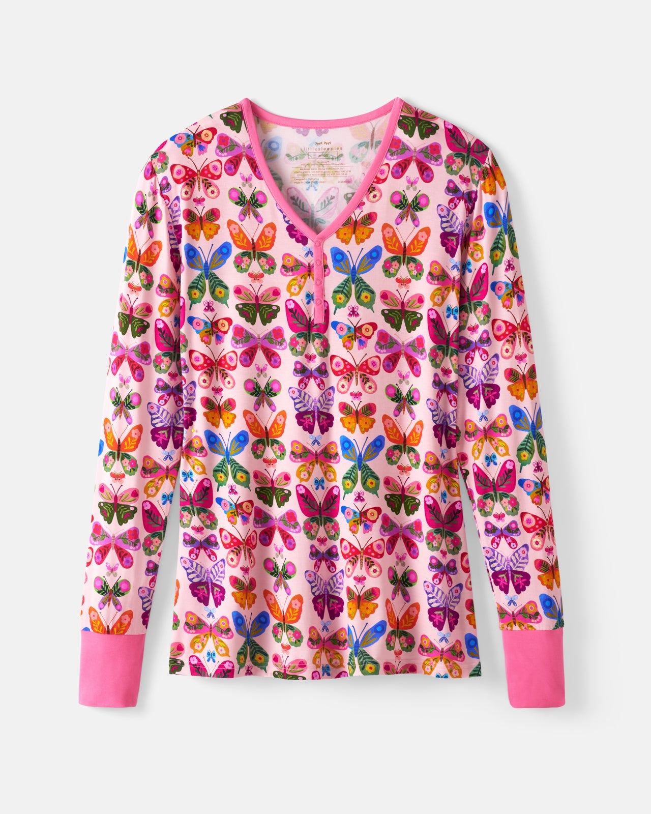 Flutter Garden Women's Long Sleeve Pajama Top