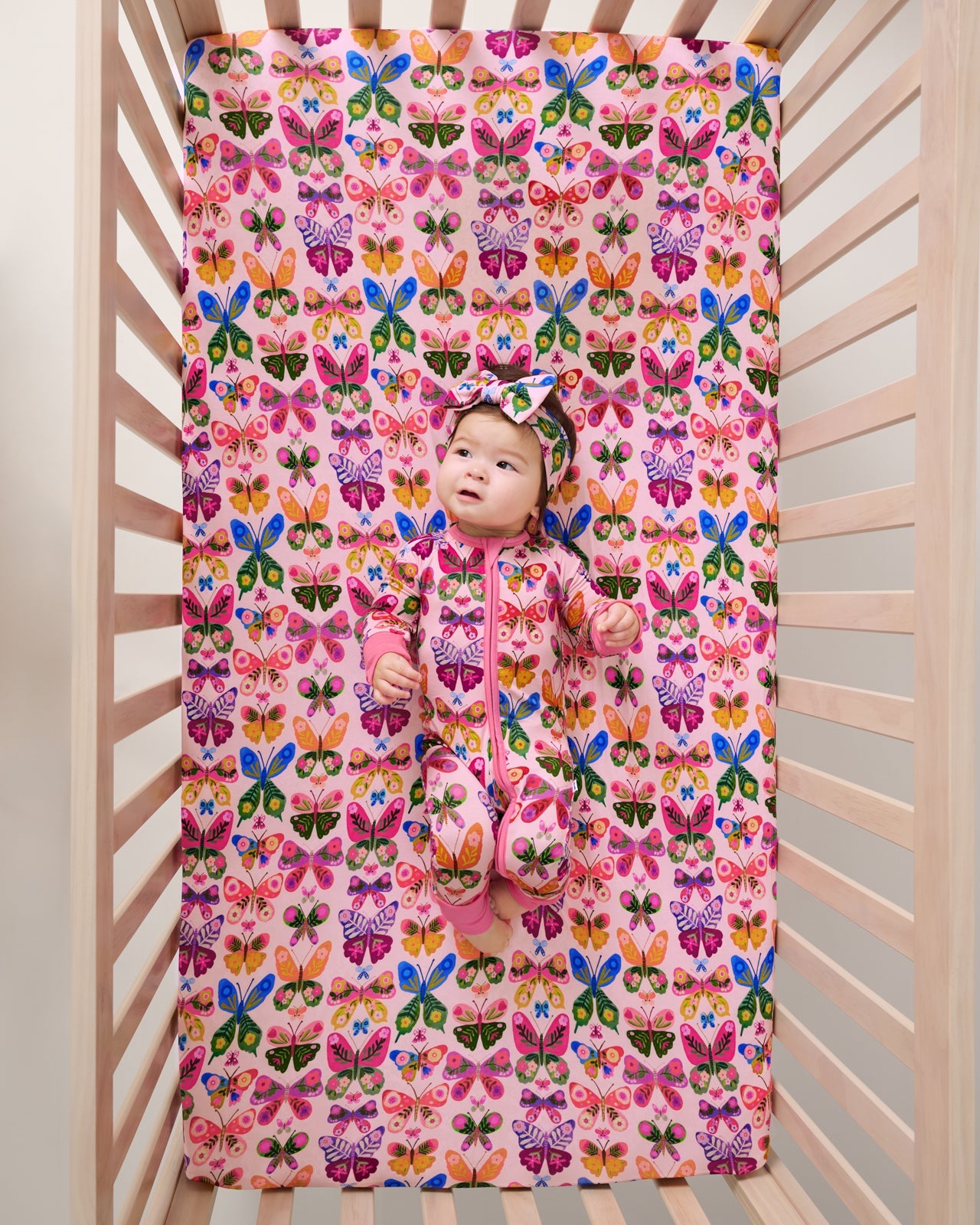 Flutter Garden Fitted Crib Sheet