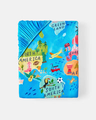 Around The World Fitted Crib Sheet
