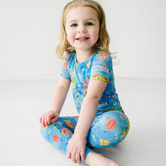 Around The World Two-Piece Short Sleeve Pajama Set