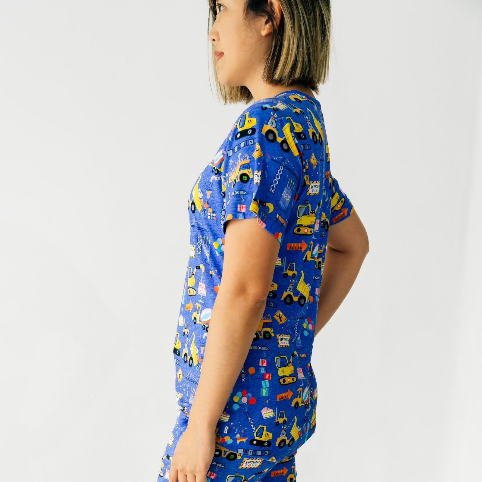 Birthday Builders Women's Short Sleeve Pajama Top