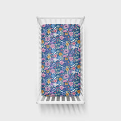 Dusk Blooms Fitted Crib Sheet