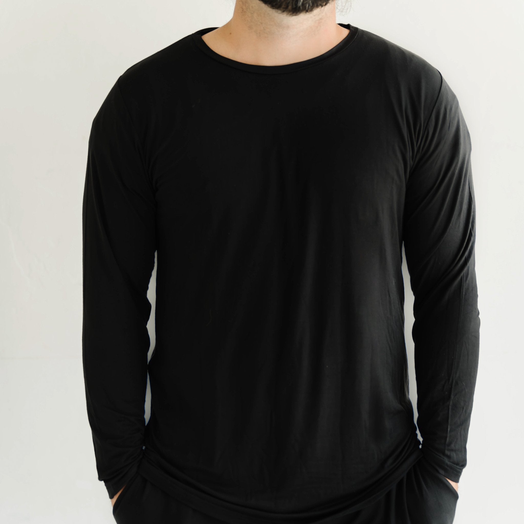 Black Men's Pajama Top